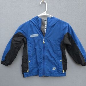 Columbia Sportswear Blue and Black Hooded Kids Jacket Front Pockets Size 6/7
